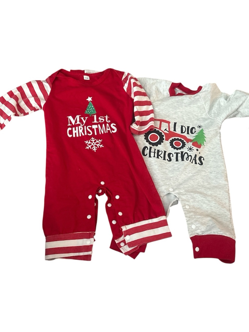 Baby Christmas One-Piece Romper bundle 3-6m
